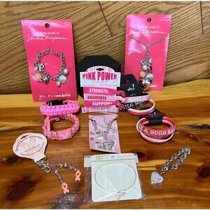 Breast Cancer Awareness Pink Ribbon Jewelry Lot 11 Pink Power Sandra Magsamen